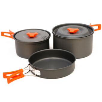 Zestaw naczyń turystycznych VANGO HARD ANODISED 4 PERSON COOK KIT