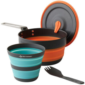 Zestaw naczyń turystycznych składanych SEA TO SUMMIT FRONTIER ULTRALIGHT COLLAPSIBLE 1L POT COOK SET