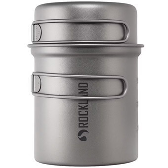 Zestaw naczyń turystycznych z tytanu ROCKLAND TRAVEL PRO TITANIUM