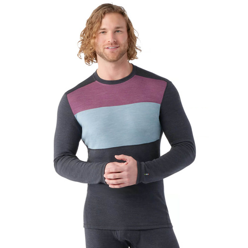 Koszulka SMARTWOOL CLASSIC THERMAL MERINO BASE LAYER COLORBLOCK CREW