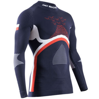 Koszulka z półgolfem X-BIONIC ENERGY ACCUMULATOR 4.0 SHIRT TURTLE NECK PATRIOT POLSKA