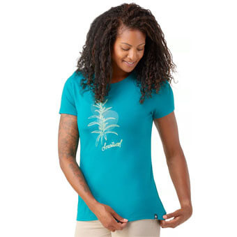 Koszulka wełniana damska SMARTWOOL SAGE PLANT GRAPHIC TEE
