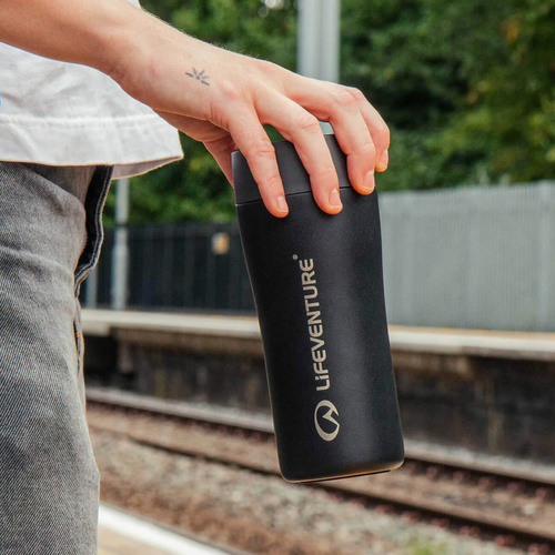 Kubek termiczny ze stali LIFEVENTURE ONE-TOUCH THERMAL MUG 350 ml