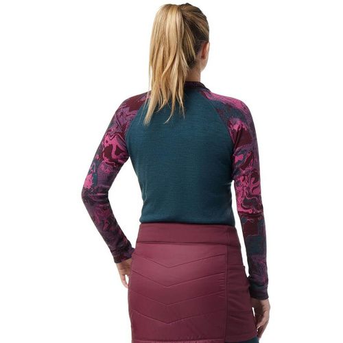 Koszulka wełniana damska SMARTWOOL CLASSIC THERMAL MERINO PATTERN 1/4 ZIP