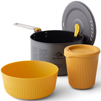Zestaw naczyń turystycznych SEA TO SUMMIT FRONTIER ULTRALIGHT 1.3L POT COOK SET | 3 elementy