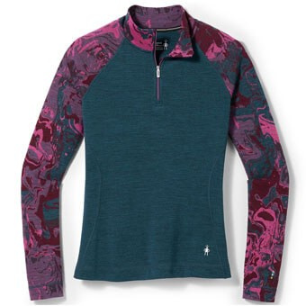 Koszulka wełniana damska SMARTWOOL CLASSIC THERMAL MERINO PATTERN 1/4 ZIP