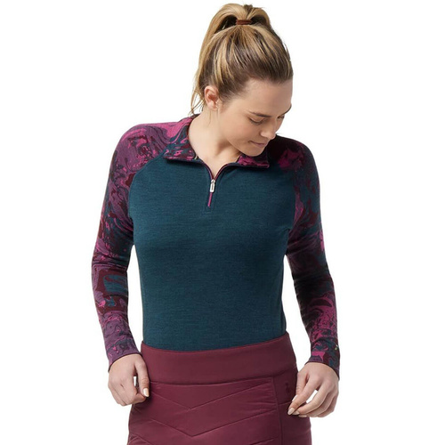 Koszulka SMARTWOOL W'S CLASSIC THERMAL MERINO PATTERN 1/4 ZIP