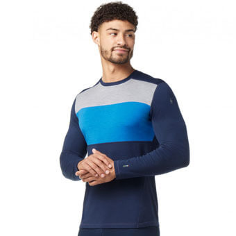 Koszulka wełniana męska SMARTWOOL CLASSIC THERMAL MERINO COLORBLOCK