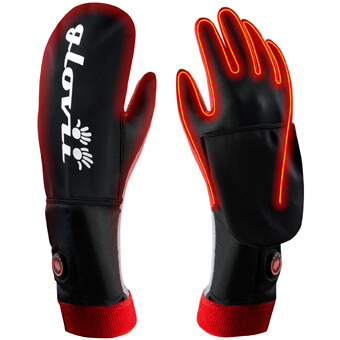 Ogrzewane rękawiczki uniwersalne z wodoodporną osłoną GLOVII