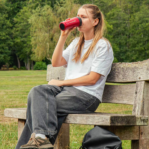 Kubek termiczny ze stali LIFEVENTURE ONE-TOUCH THERMAL MUG 350 ml