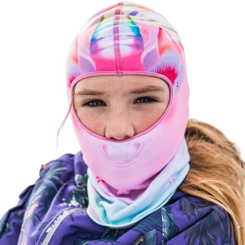 Kominiarka BUFF JUNIOR POLAR BALACLAVA Unicorn Pink White