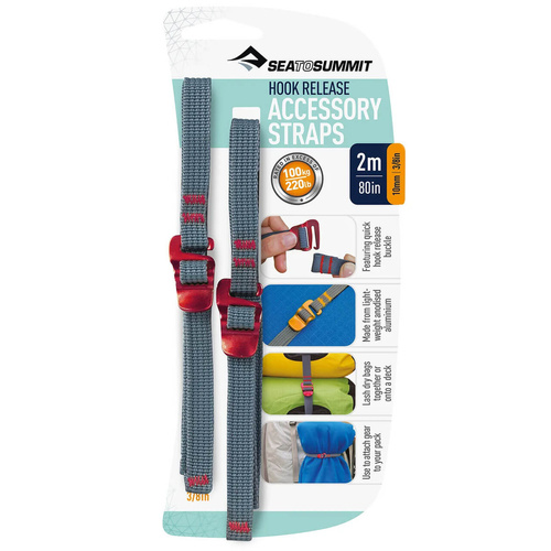 Pasy mocujące z hakami SEA TO SUMMIT ACCESSORY STRAPS WITH HOOK RELEASE | 2m - 10mm