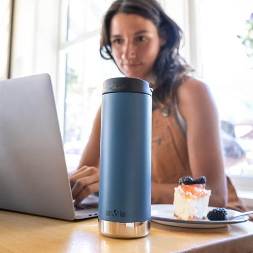 Butelka termiczna ze stali KLEAN KANTEEN TKWIDE INSULATED COFFEE TUMBLER Real Teal | 350 ml - 592 ml