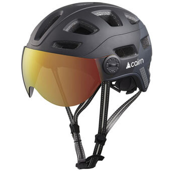 Kask rowerowy z szybką CAIRN QUARTZ VISOR LED USB