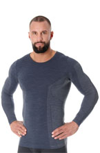 Koszulka wełniana męska BRUBECK COMFORT WOOL