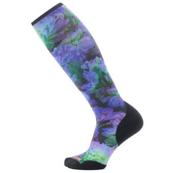 Skarpety damskie z wełny narciarskie SMARTWOOL SKI ELECTRIC LOTUS PRINT SOCKS | Targeted Cushion