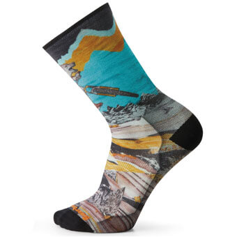 Skarpety rowerowe SMARTWOOL BIKE ZERO CUSHION WOLF PRINT CREW SOCKS