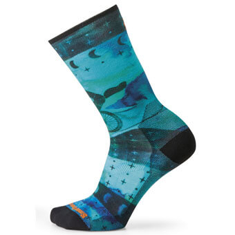 Skarpety rowerowe SMARTWOOL W'S BIKE ZERO CUSHION CELESTIAL PRINT CREW SOCKS