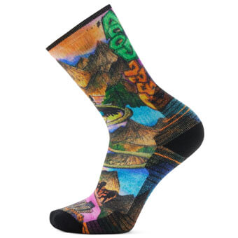 Skarpety turystyczne wełniane SMARTWOOL HIKE MOUNTAIN MAZE PRINT CREW SOCKS Light Cushion