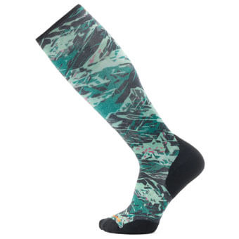 Skarpety z wełny narciarskie SMARTWOOL SKI GREEN SLOPES PRINT SOCKS | Targeted Cushion