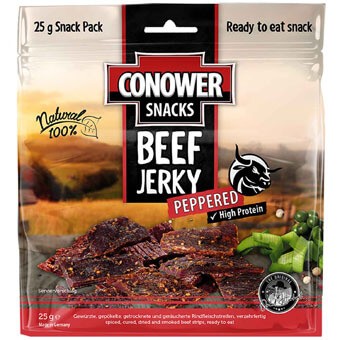 Suszona wołowina z pieprzem CONOWER SNACKS BEEF JERKY - Pepper