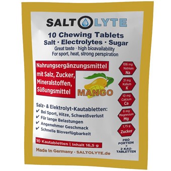 Tabletki do ssania SALTOLYTE CHEWING TABLETS - mango, 10 szt.