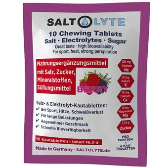 Tabletki do ssania SALTOLYTE CHEWING TABLETS - owoce leśne, 10 szt.