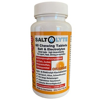 Tabletki do ssania SALTOLYTE CHEWING TABLETS - pomarańcza, 60 szt.