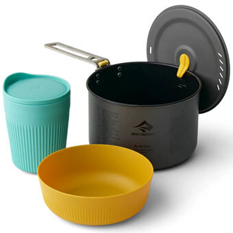 Zestaw naczyń turystycznych SEA TO SUMMIT FRONTIER ULTRALIGHT 2L POT COOK SET | 3 elementy