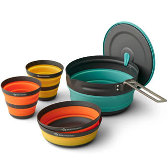 Zestaw naczyń turystycznych składanych SEA TO SUMMIT FRONTIER ULTRALIGHT COLLAPSIBLE ONE POT COOK SET | 5 elementów