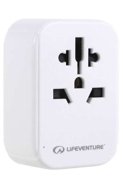 Adapter podróżny z USB (& USB C) LIFEVENTURE WORLD TO EUROPE TRAVEL ADAPTOR