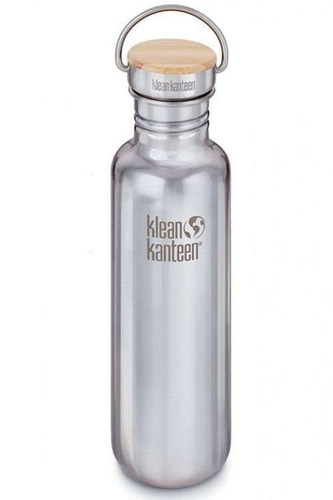 Butelka stalowa KLEAN KANTEEN REFLECT BAMBOO CAP 0.532L - 0.800L Mirrored Stainless