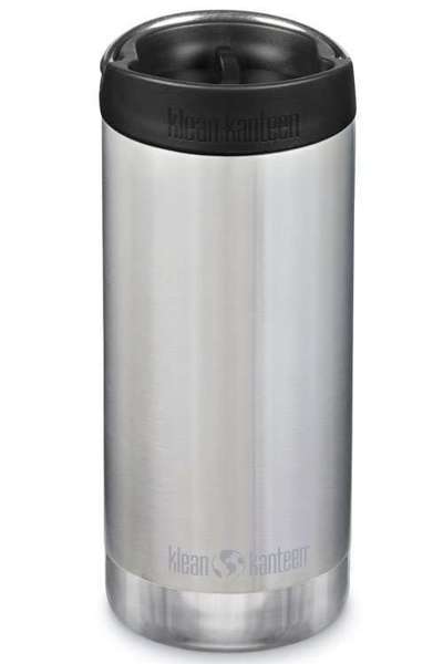 Butelka termiczna ze stali KLEAN KANTEEN INSULATED TKWIDE Café Cap Brushed Stainless | 355 ml - 592 ml