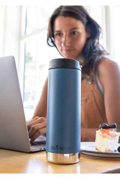 Butelka termiczna ze stali KLEAN KANTEEN INSULATED TKWIDE Café Cap Real Teal | 355 ml - 592 ml