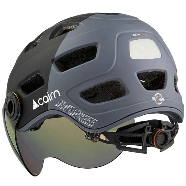 Kask rowerowy z szybką CAIRN QUARTZ VISOR LED USB