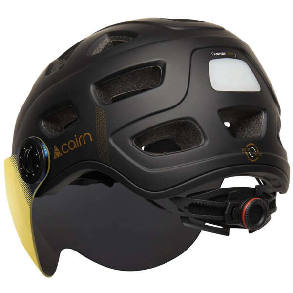 Kask rowerowy z szybką CAIRN QUARTZ VISOR LED USB