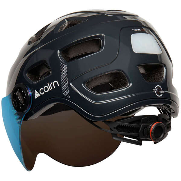 Kask rowerowy z szybką CAIRN QUARTZ VISOR LED USB