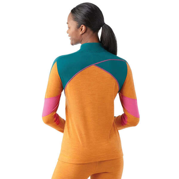 Koszulka SMARTWOOL CLASSIC THERMAL MERINO BASE LAYER COLORBLOCK 1/4 ZIP