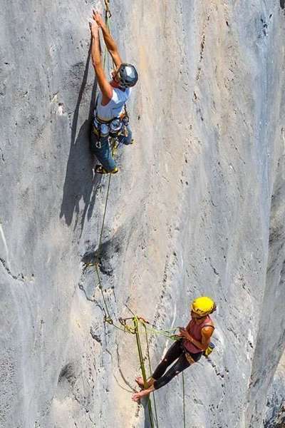 Lonża asekuracyjna GRIVEL DAISY CHAIN EVO + karabinek Sigma K8G