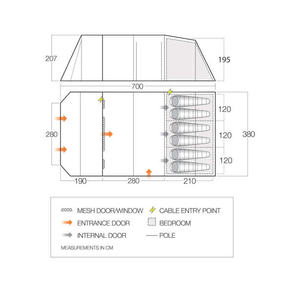 Namiot VANGO LISMORE 600XL PACKAGE