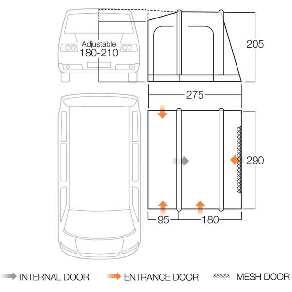 Namiot do samochodu VANGO FAROS II LOW