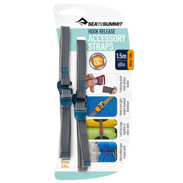 Pasy z hakami SEA TO SUMMIT ACCESSORY STRAPS WITH HOOK RELEASE | 1.5m - 10mm