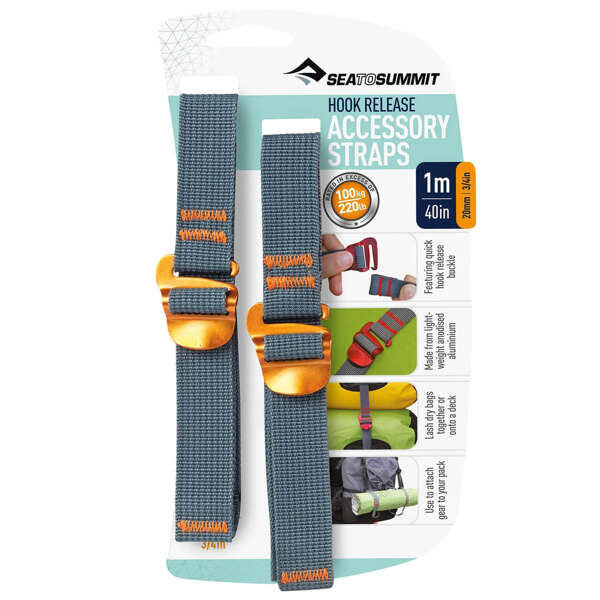 Pasy z hakami SEA TO SUMMIT ACCESSORY STRAPS WITH HOOK RELEASE | 1m - 20mm