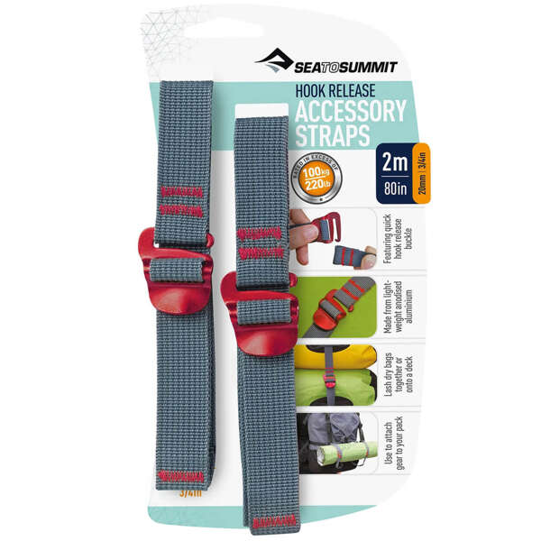 Pasy z hakami SEA TO SUMMIT ACCESSORY STRAPS WITH HOOK RELEASE | 2m - 20mm