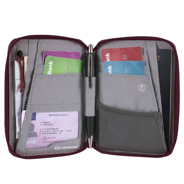 Portfel LIFEVENTURE RECYCLED RFID MINI TRAVEL WALLET