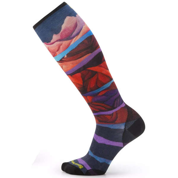 Skarpety narciarskie SMARTWOOL W'S SKI ZERO CUSHION PRINT OVER THE CALF SOCKS