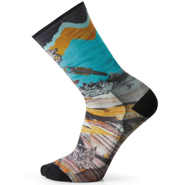 Skarpety rowerowe SMARTWOOL BIKE ZERO CUSHION WOLF PRINT CREW SOCKS