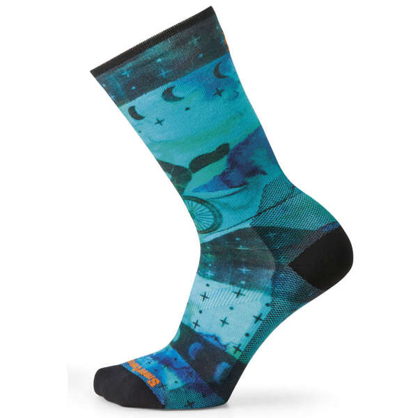 Skarpety rowerowe SMARTWOOL W'S BIKE ZERO CUSHION CELESTIAL PRINT CREW SOCKS