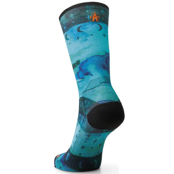 Skarpety rowerowe SMARTWOOL W'S BIKE ZERO CUSHION CELESTIAL PRINT CREW SOCKS