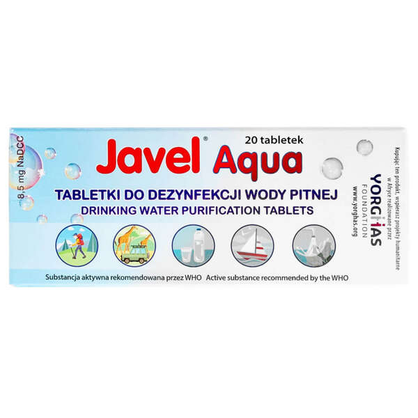 Tabletki do uzdatniania wody JAVEL AQUA - 20 szt.